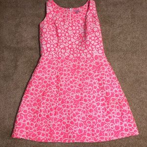 Lilly Pulitzer pink floral embroidered dress